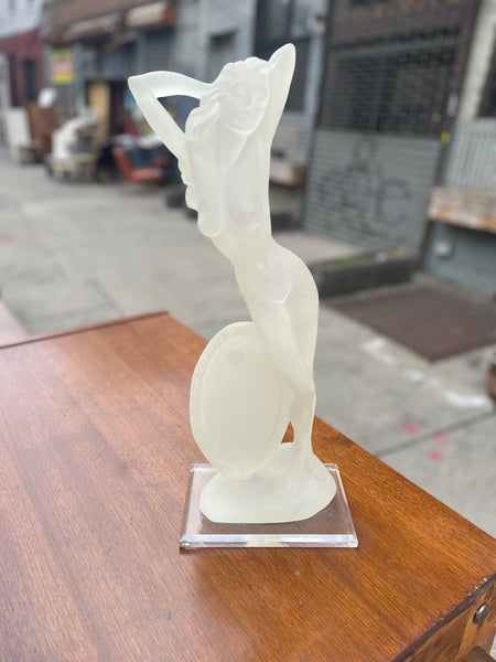 Frosted Glass Figurative Sculpture