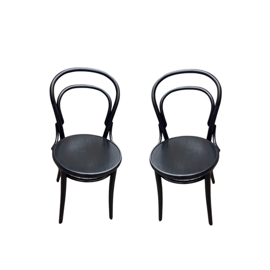 Black Wood Genuine Ton Thonet Dining Chairs