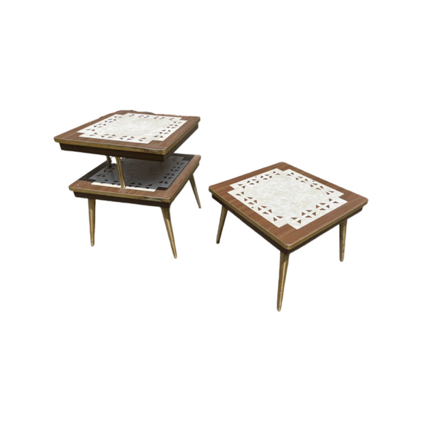 Pair of George Briard Style MCM Side Tables (Priced Individually)