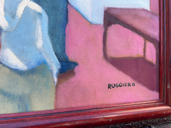 Gerald Ruggerio Superb Framed and Signed Original Oil Painting - Landscape