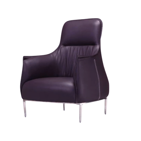 Ceets Court Chairs in Plum Leatherette Lounge Chairs