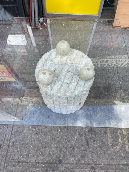 Tessellated Postmodern Stone and Ball Coffee Table